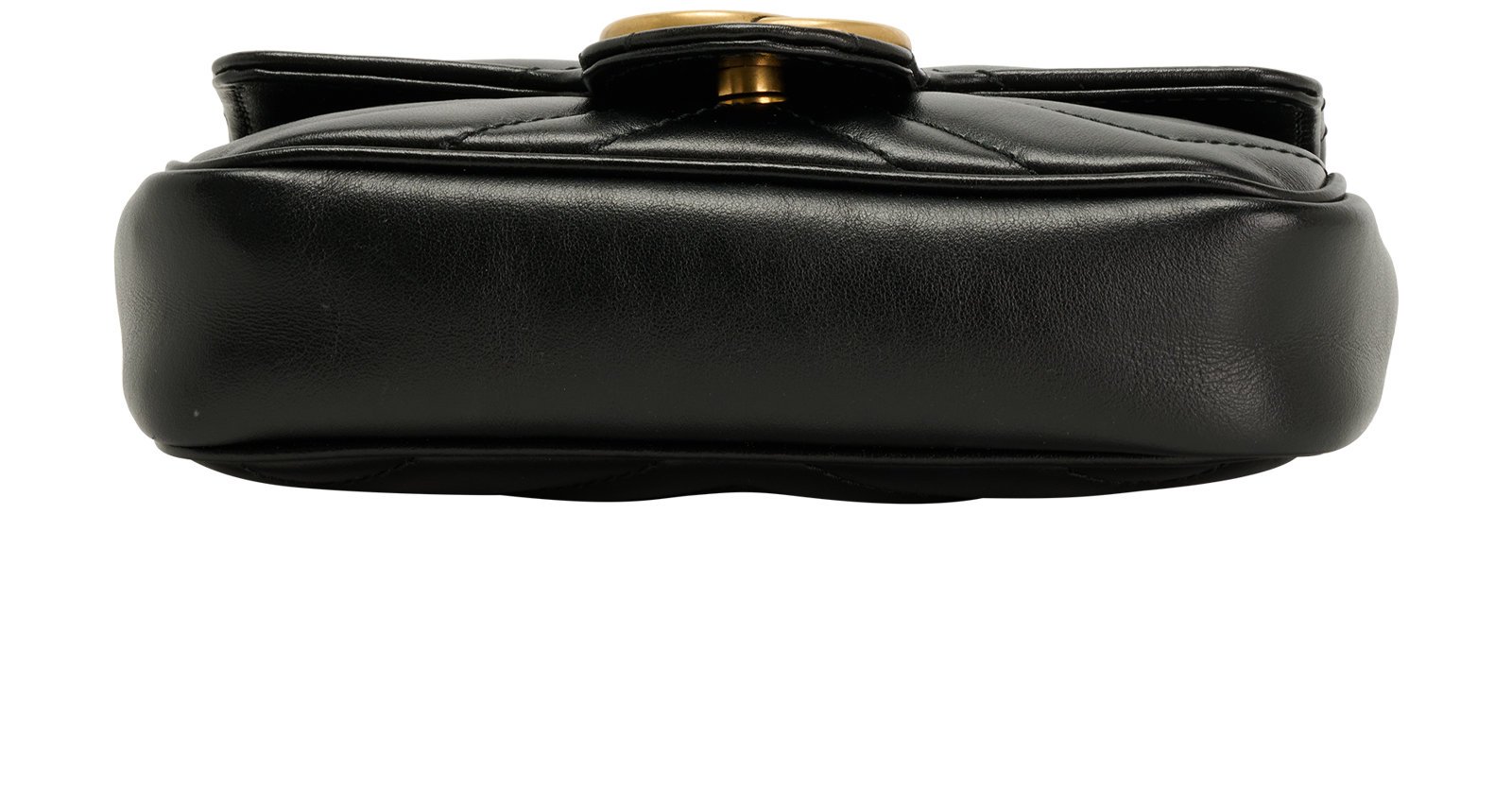 Mini GG Marmont Shoulder Bag, &pound;650, Handbags, Black, Leather, Top view